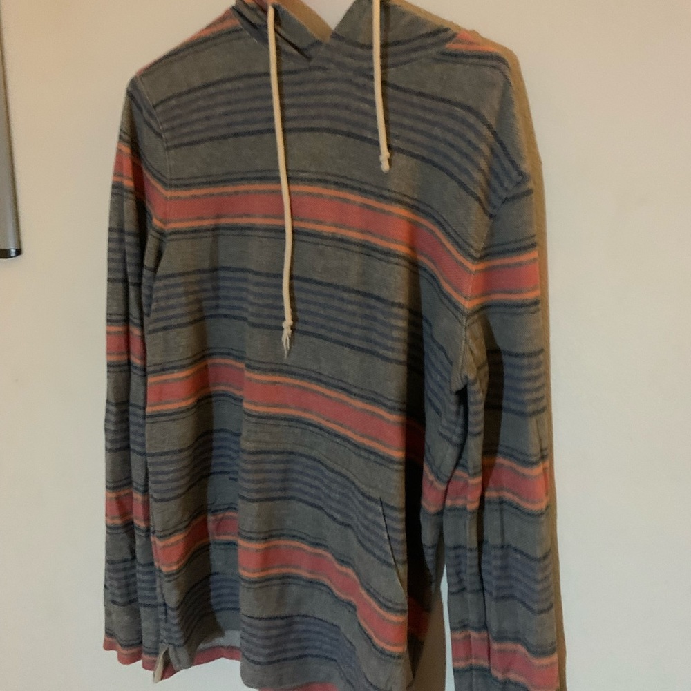 striped lightweight hoodie